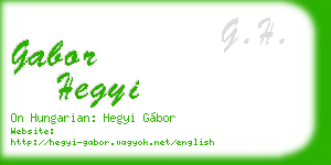 gabor hegyi business card
